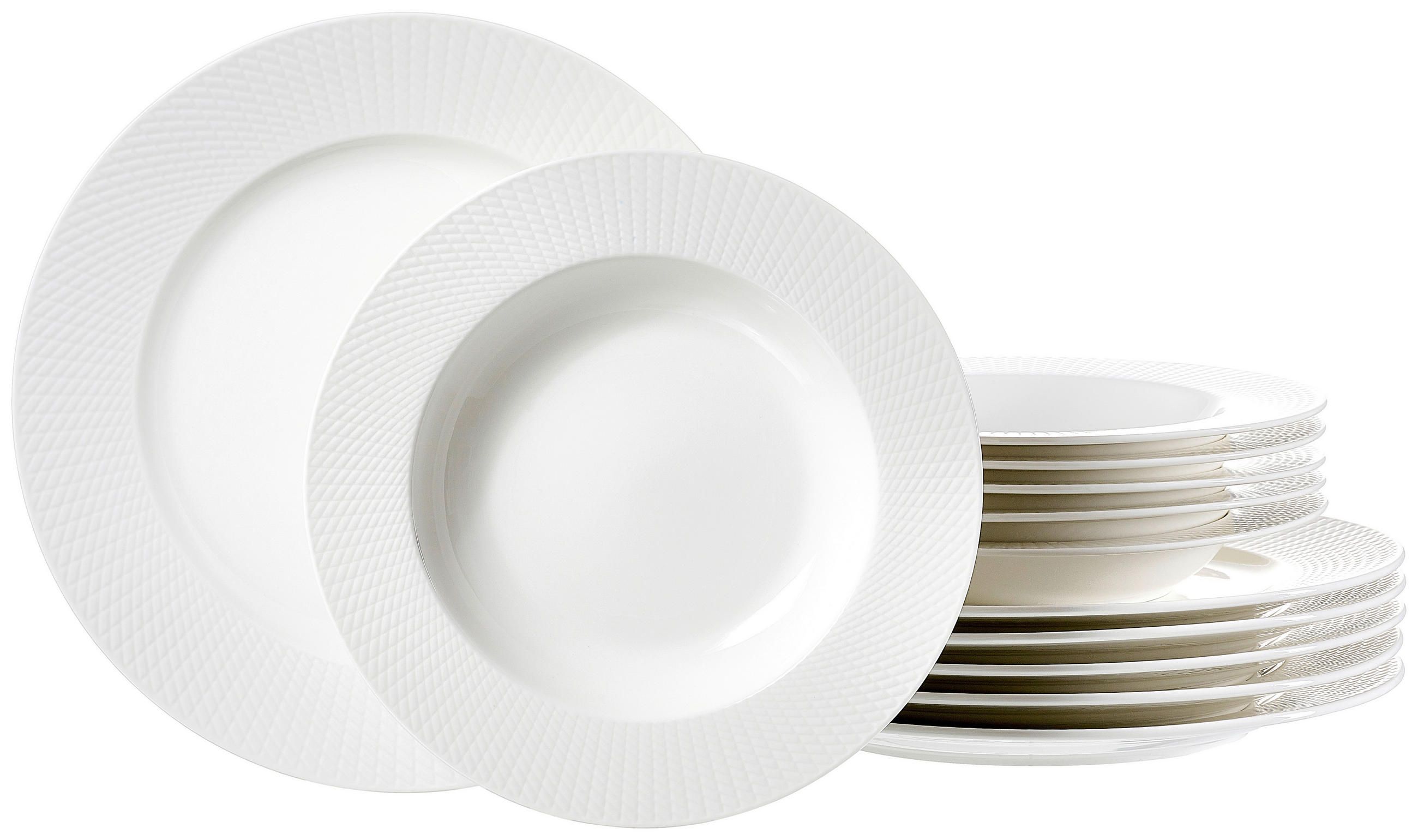 TAFELSERVICE Saphir 12-teilig  - Weiß, KONVENTIONELL, Keramik (28,5/20,5/28,5cm) - Ritzenhoff Breker