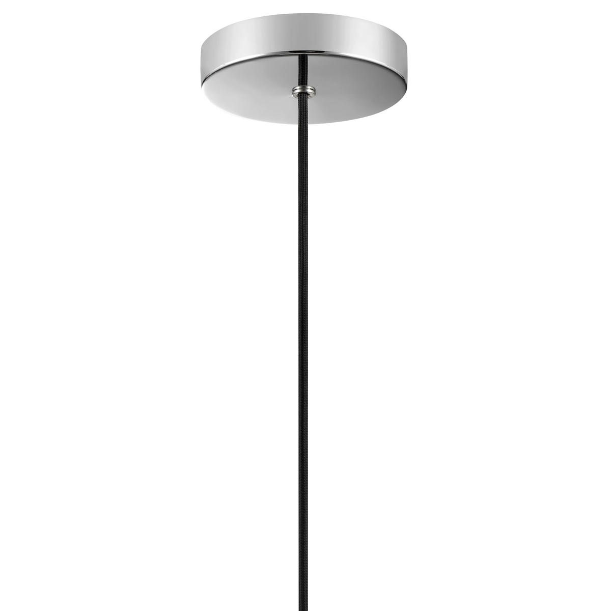 HÄNGELEUCHTE Sand 40/120 cm   - Chromfarben/Weiß, Design, Glas/Metall (40/120cm) - Brilliant