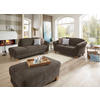 HOCKER in Textil Dunkelbraun  - Dunkelbraun/Naturfarben, Konventionell, Holz/Textil (101/45/66cm) - Sit & More