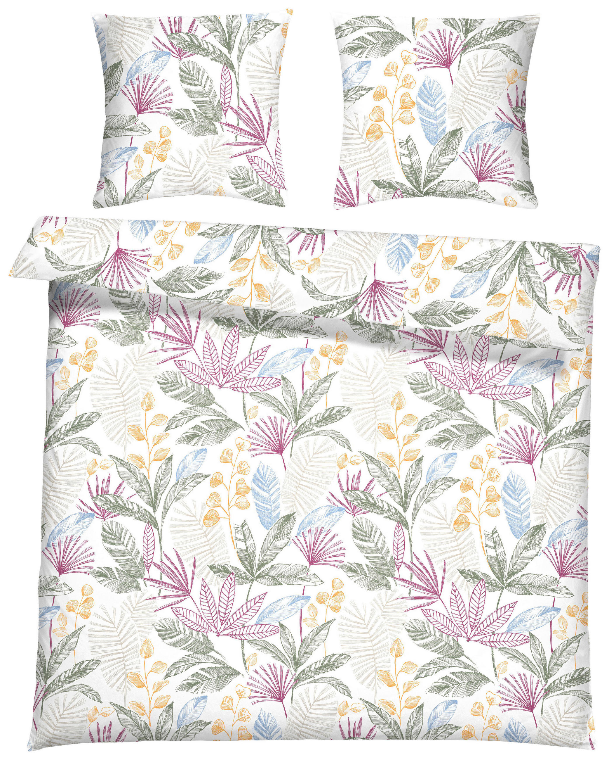 BETTWÄSCHESET Satin 200/210 cm  65 cm/65 cm  - Multicolor, Basics, Textil (200/210cm) - Ambiente