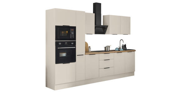 KÜCHENBLOCK   in Kaschmir  - Kaschmir/Schwarz, Basics, Holzwerkstoff/Metall (300/211/60cm) - Xora