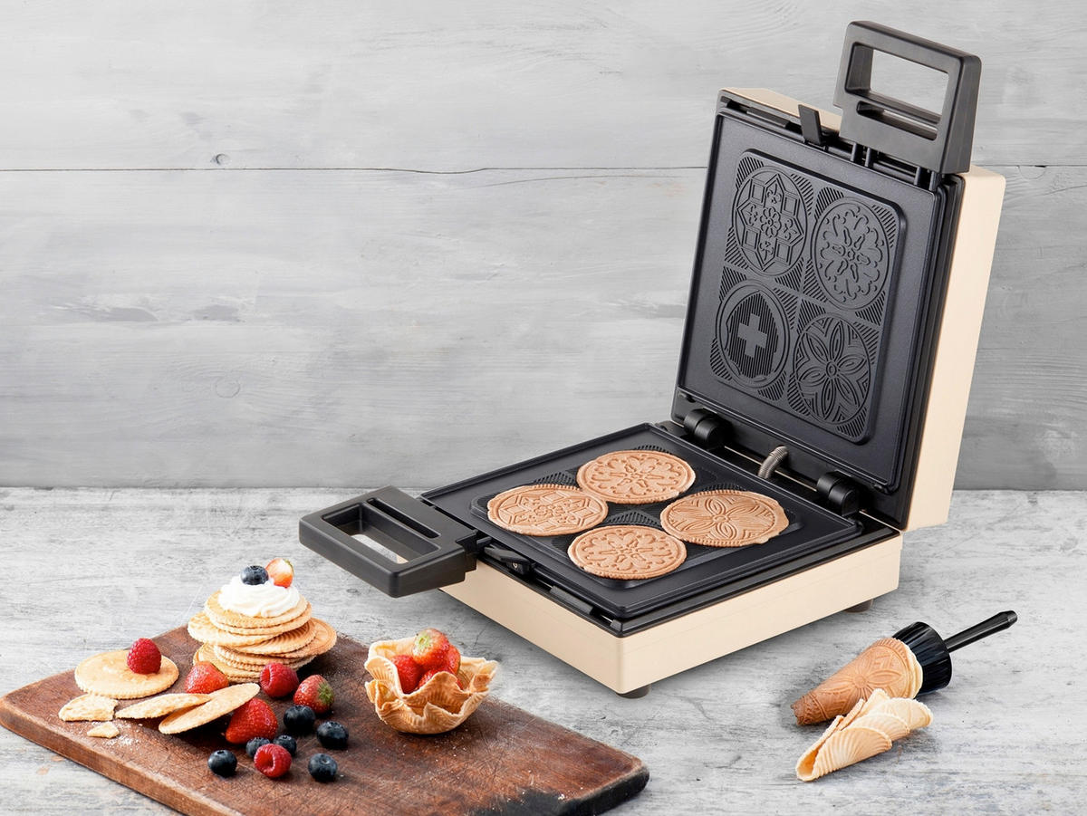 WAFFELEISEN - Beige/Schwarz, Basics, Kunststoff (319/24/14cm) - Trisa Electronics