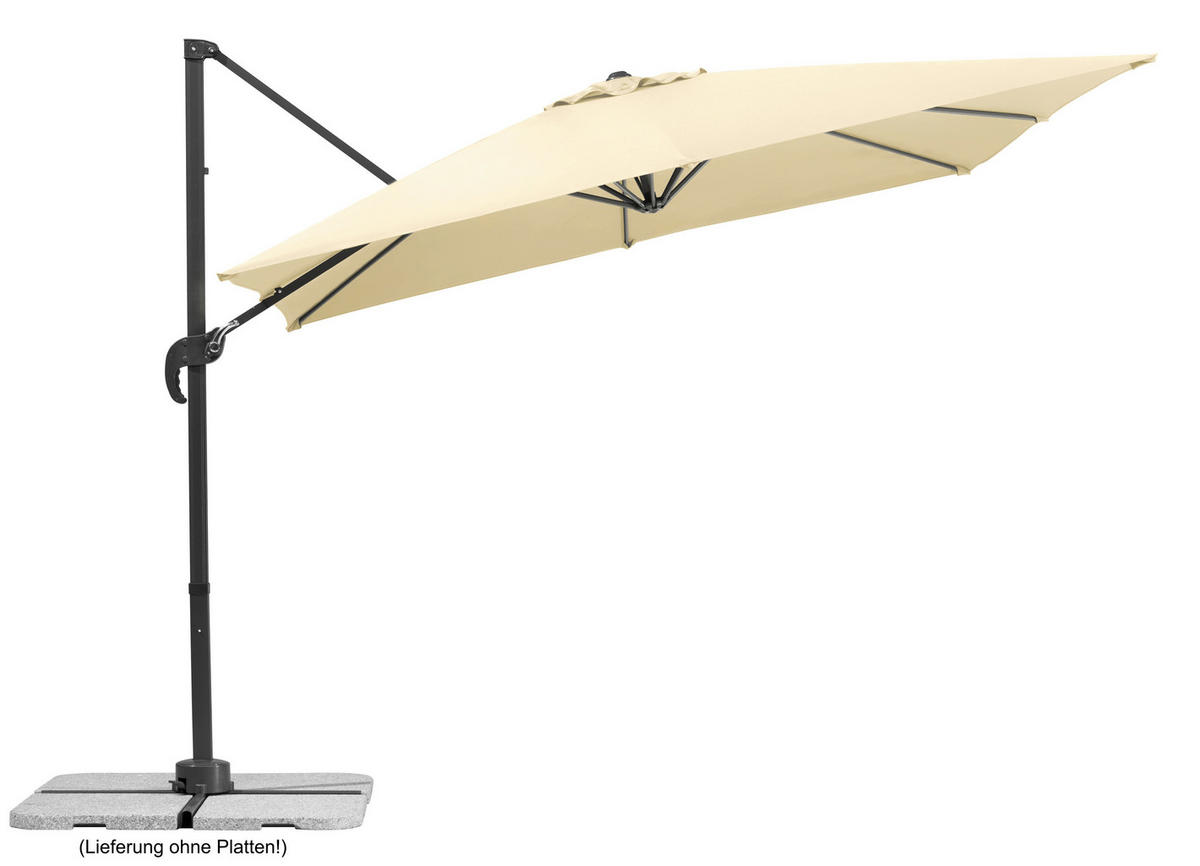 BOČNÍ SLUNEČNÍK 338/239/270 cm - přírodní barvy/antracitová, Basics, kov/textil (338/239/270cm)