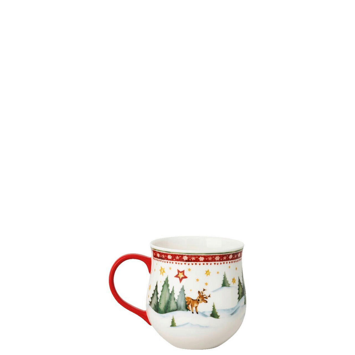 KAFFEEBECHER Christmas Mug - Rentier 450 ml  - Multicolor, Basics, Keramik (0,45l) - Hutschenreuther