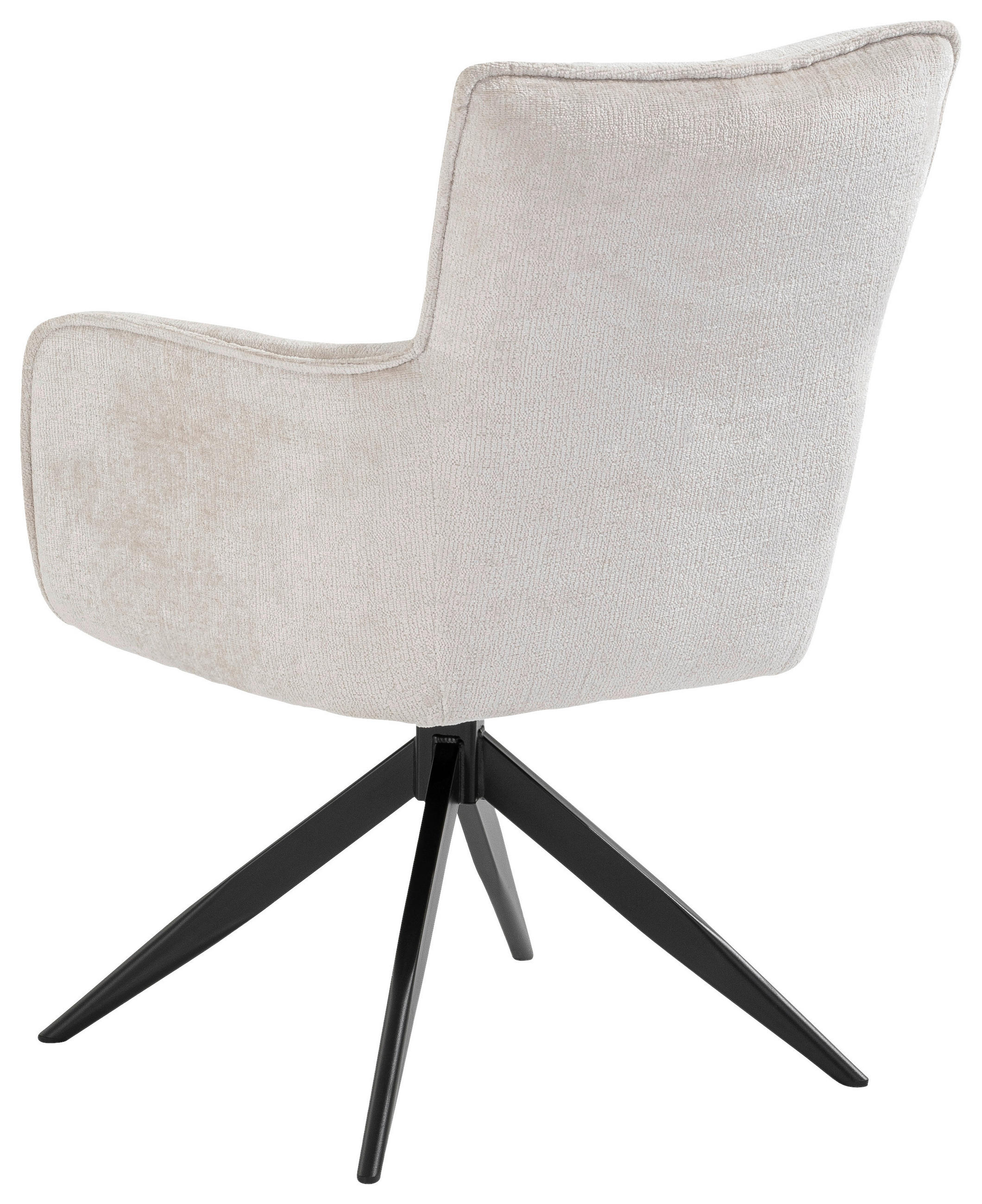 ARMLEHNSTUHL  in Eisen Mikrofaser  - Creme/Schwarz, Design, Textil/Metall (59/89/63cm) - SetOne by Musterring