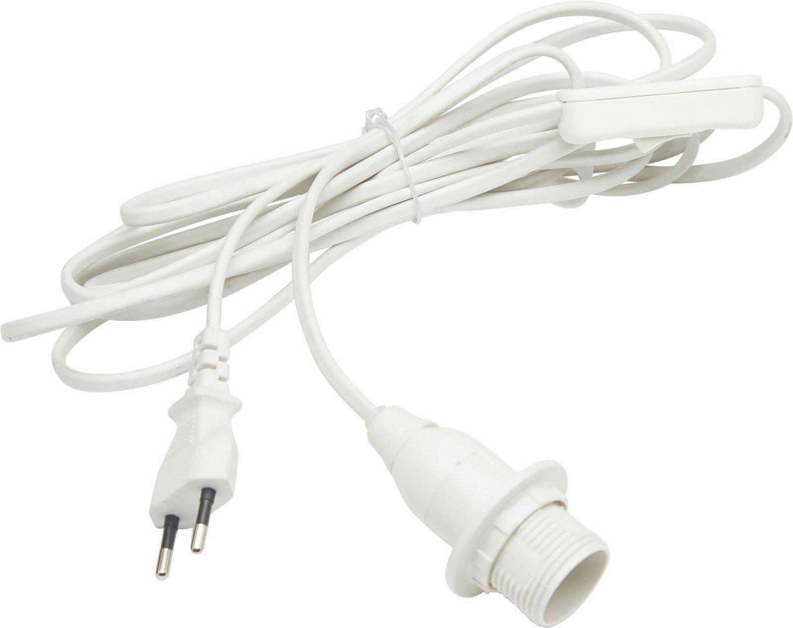 LEUCHTENFASSUNG PR Home Leuchtenkabel 120 cm   - Weiß, KONVENTIONELL, Kunststoff (120cm)