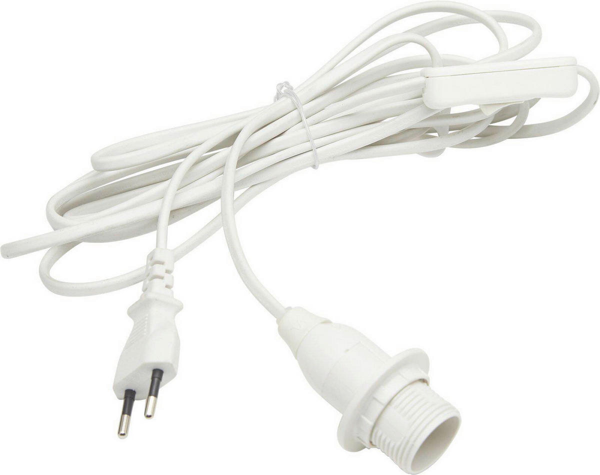 LEUCHTENFASSUNG PR Home Leuchtenkabel 120 cm   - Weiß, KONVENTIONELL, Kunststoff (120cm)