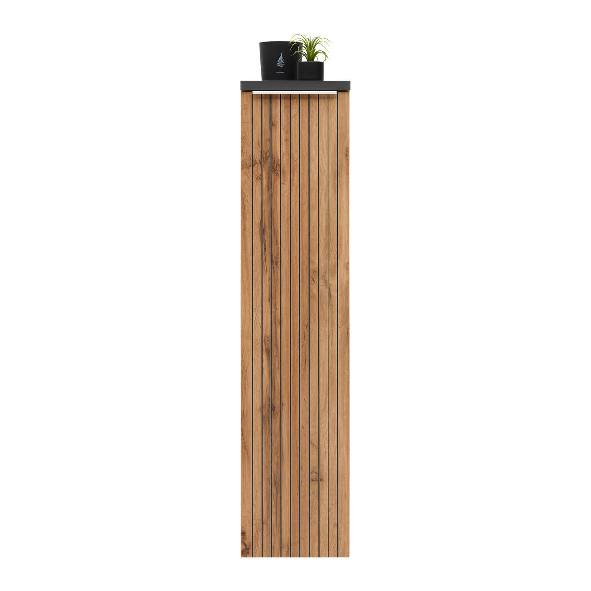 Midischrank Jakarta 30/130/35 cm  - Eiche Wotan/Schwarz, MODERN, Holzwerkstoff/Kunststoff (30/130/35cm) - Held
