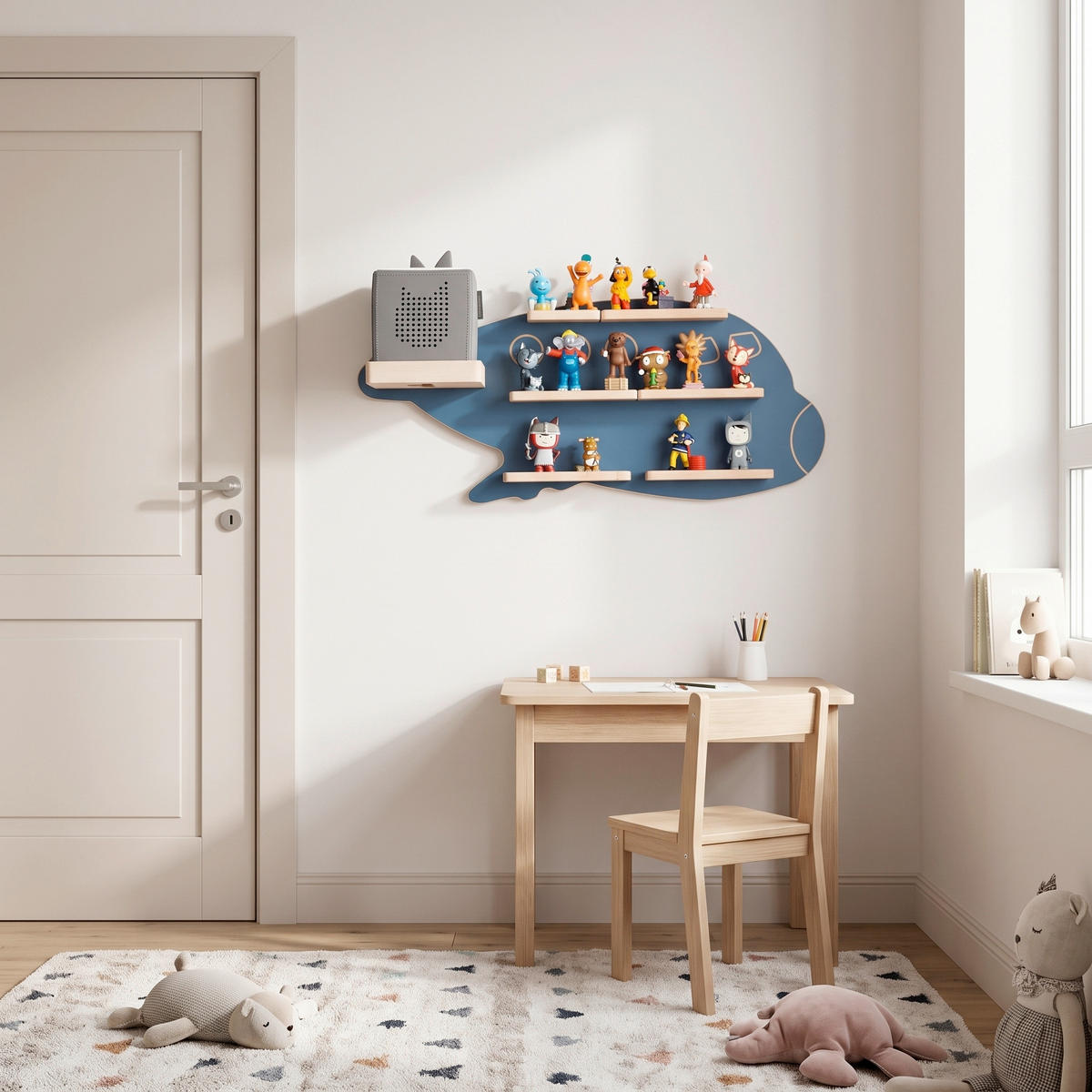 KINDERREGAL  - Blau, Modern, Holzwerkstoff (60/30/19cm) - Livetastic
