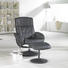 RELAXSESSELSET in Schwarz Kunststoff, Leder, Textil - Schwarz, MODERN, Leder/Kunststoff (72/83-100/79,5-115cm) - XORA