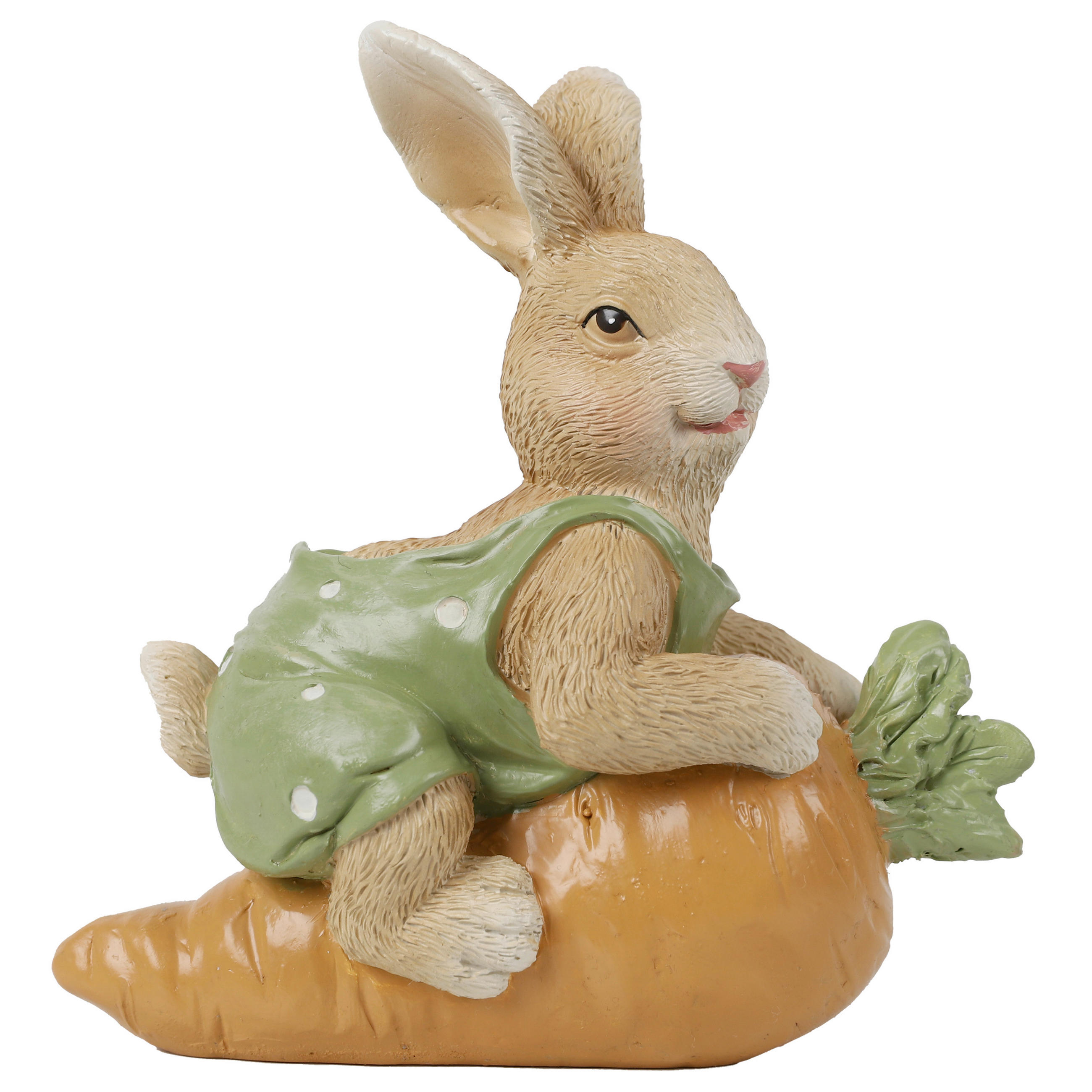 DEKOR NYÚL - világoszöld/világosbarna, Lifestyle, műanyag (9,8/10,9/5,6cm)