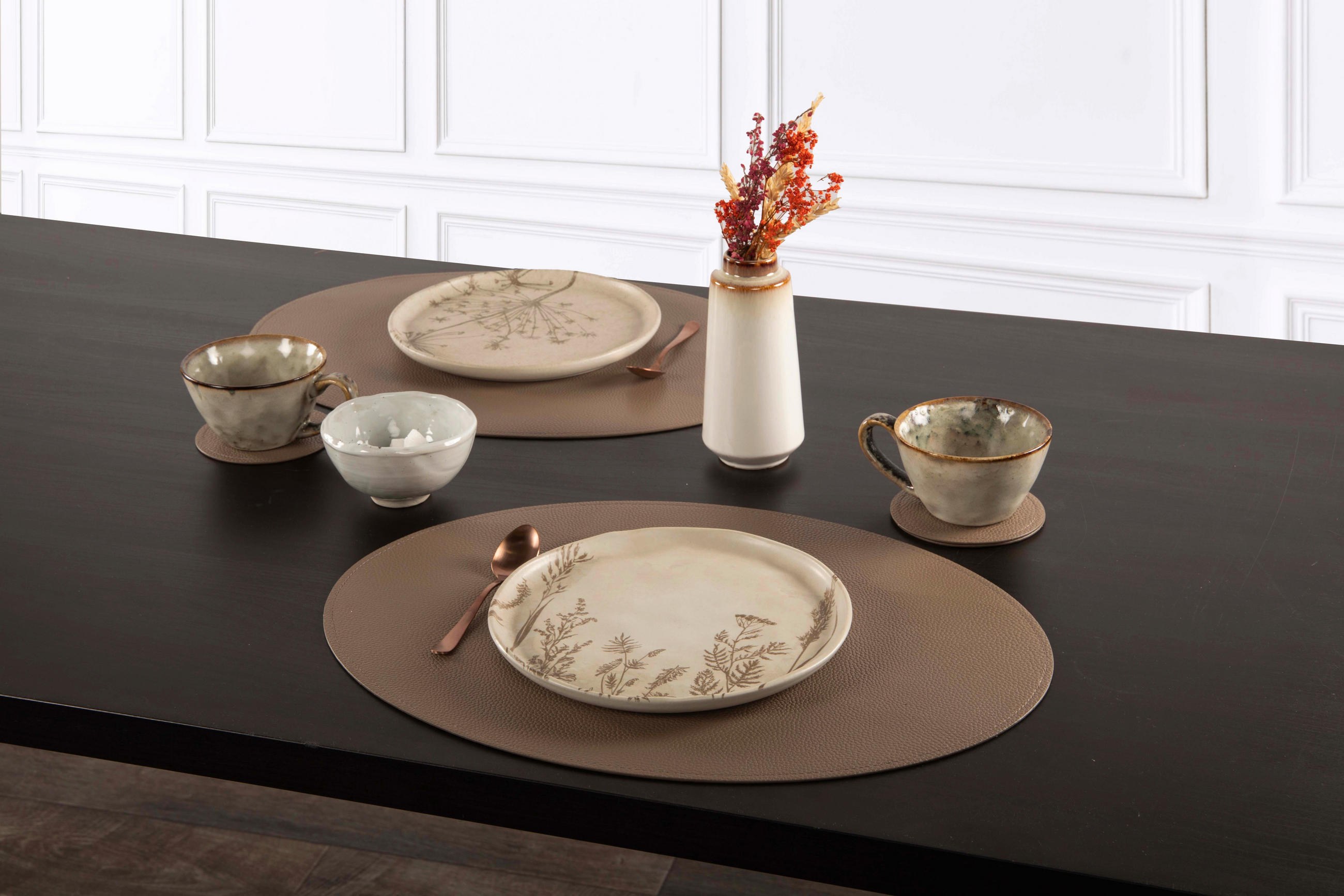 PODMETAČI ZA STOL taupe , tekstil Trudo - taupe, Basics, tekstil (33/45cm) - ZICZAC