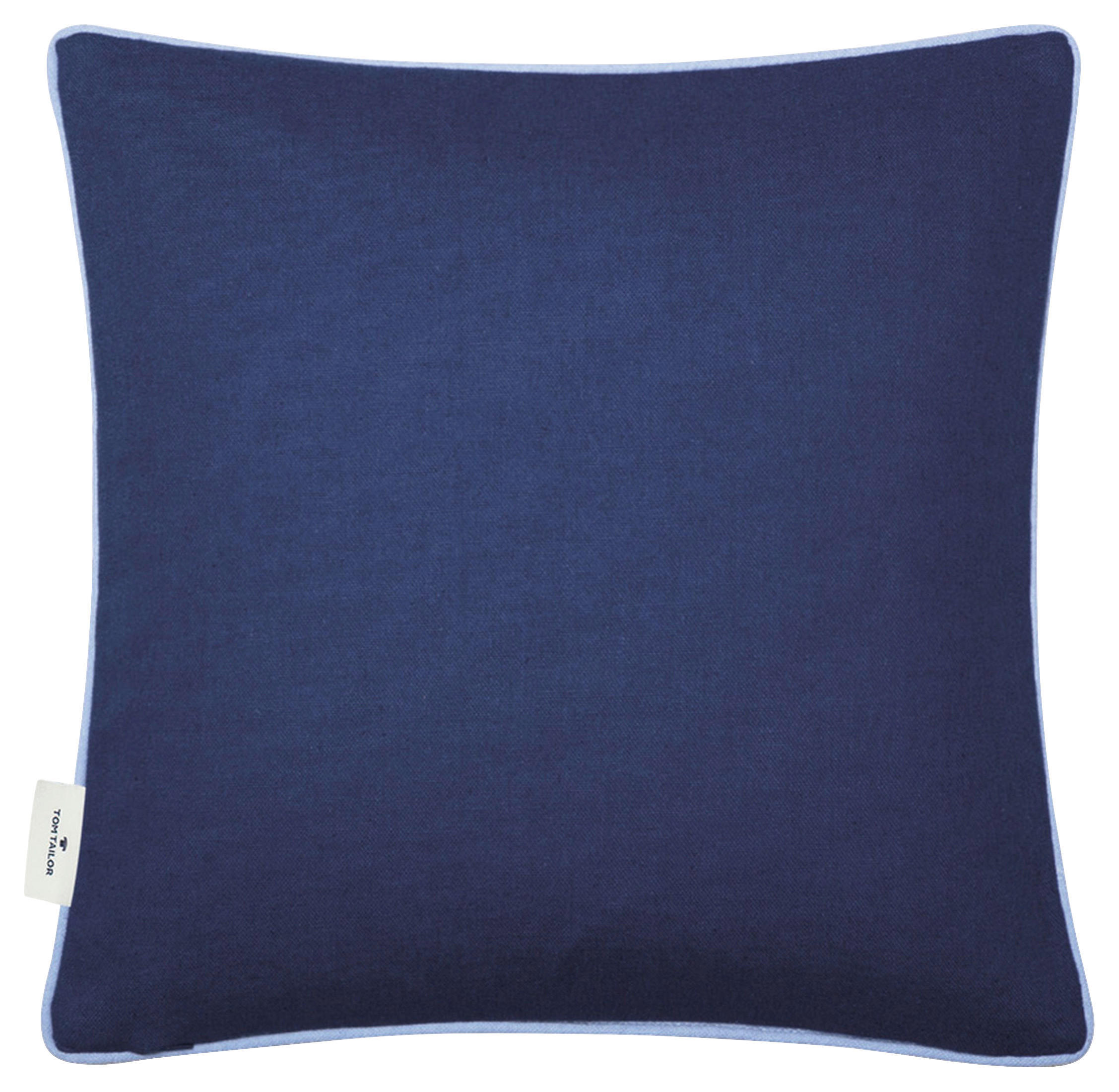 KUDDFODRAL Dove Signature 40/40 cm  - blå/mörkblå, Klassisk, textil (40/40cm) - Tom Tailor
