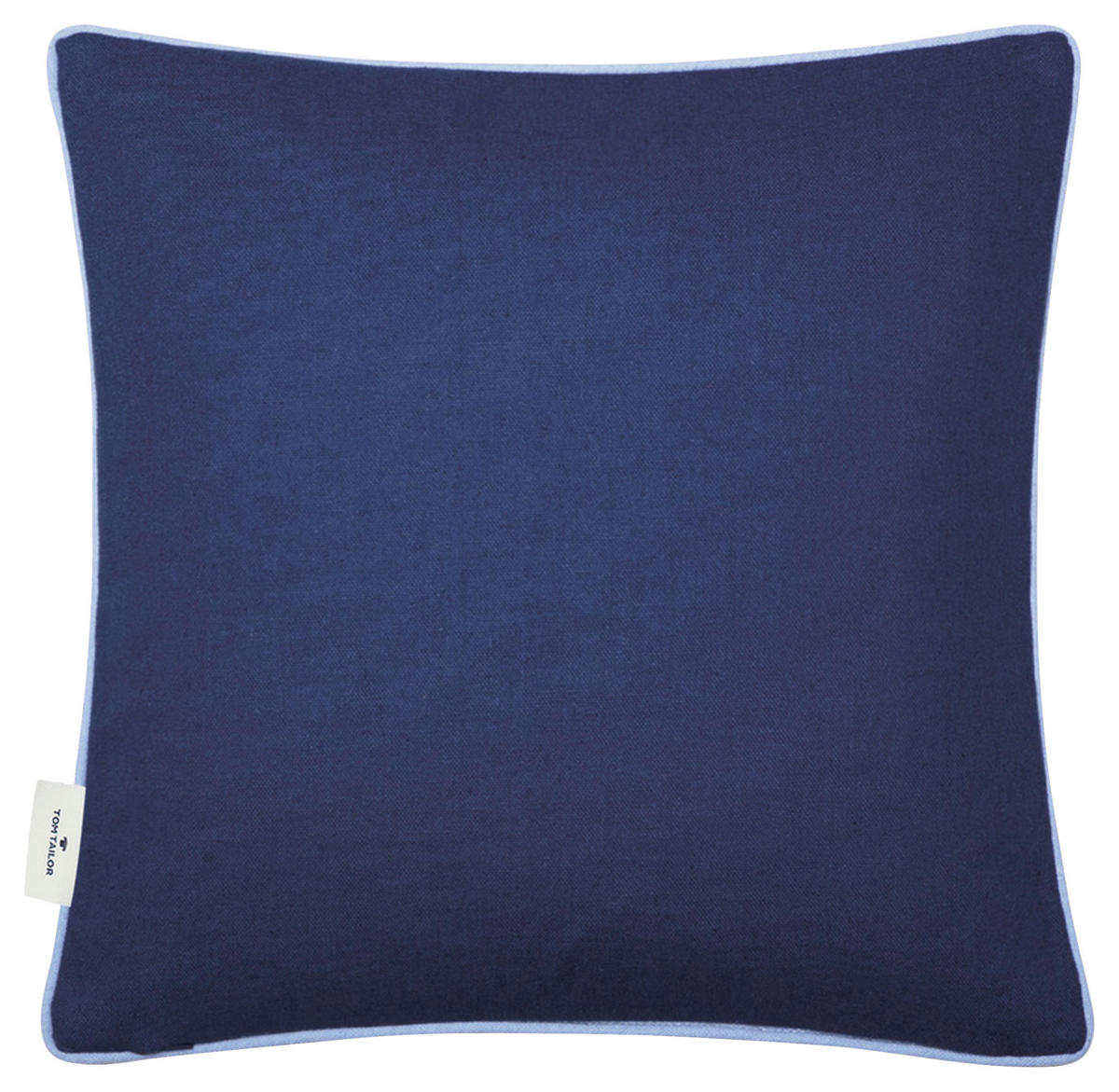 KISSENHÜLLE Dove Signature 40/40 cm  - Blau/Dunkelblau, KONVENTIONELL, Textil (40/40cm) - Tom Tailor