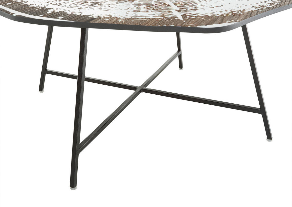 COUCHTISCH Schwarz, Weiß  - Schwarz/Weiß, LIFESTYLE, Holzwerkstoff/Metall (70/40cm) - MID.YOU