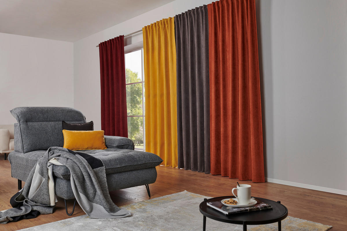 GOTOVA ZAVESA žuta - žuta, Konvencionalno, tekstil (140/245cm) - Esposa