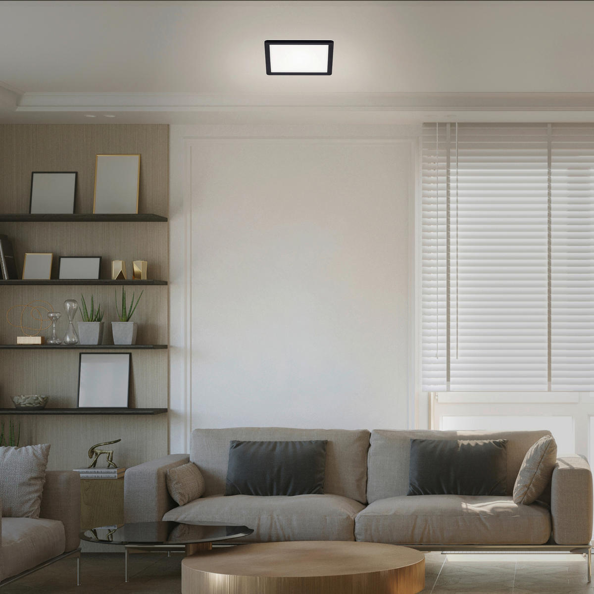 LED-PANEEL Slim 19/19/2,8 cm   - Schwarz, Basics, Kunststoff (19/19/2,8cm)