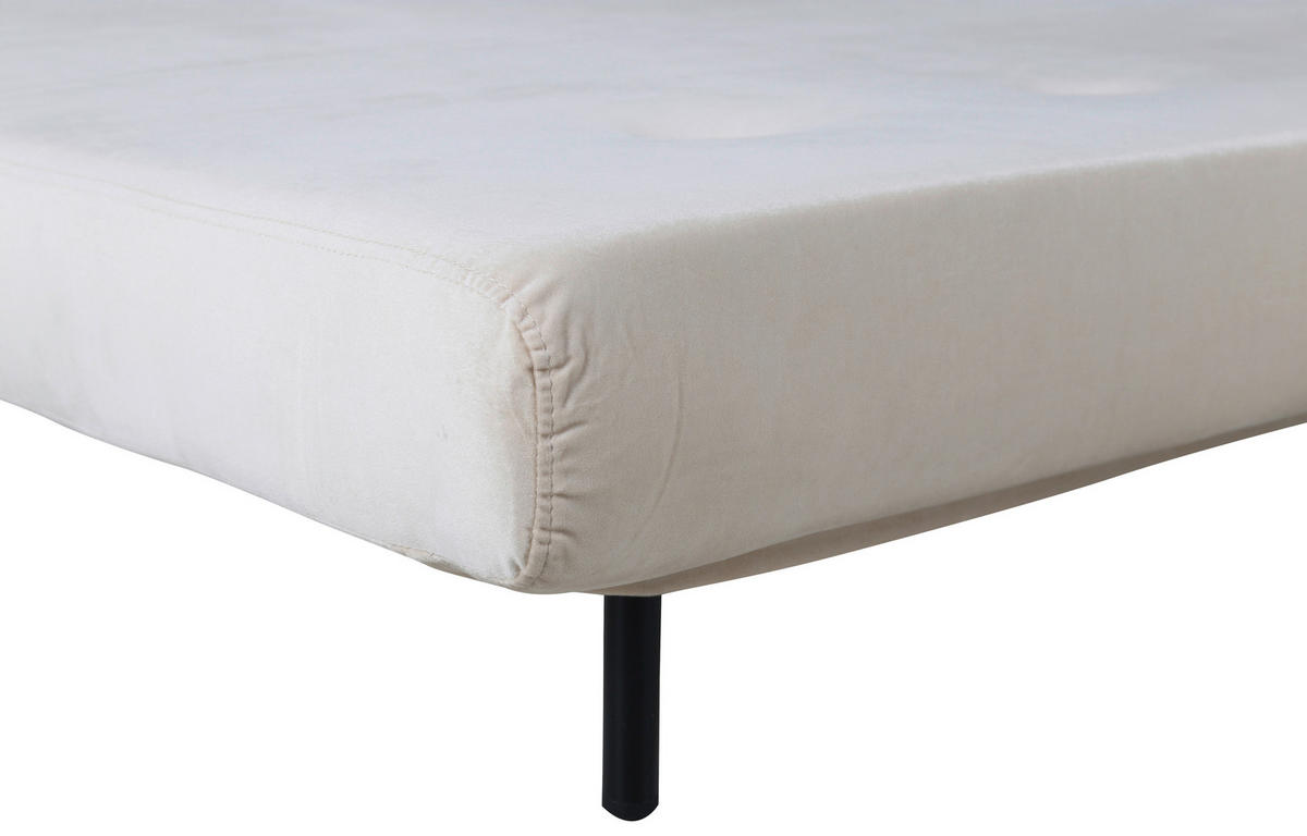 SCHLAFSOFA in Textilgeflecht Creme  - Creme, Design, Textil/Metall (120/88/80cm) - Livetastic