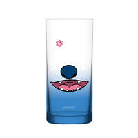 GYEREKPOHÁR - pink/fekete, Basics, üveg (0.29l)