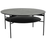 COUCHTISCH in Metall, Glas, Keramik 85/85/41 cm  - Schwarz, Design, Glas/Keramik (85/85/41cm) - Novel