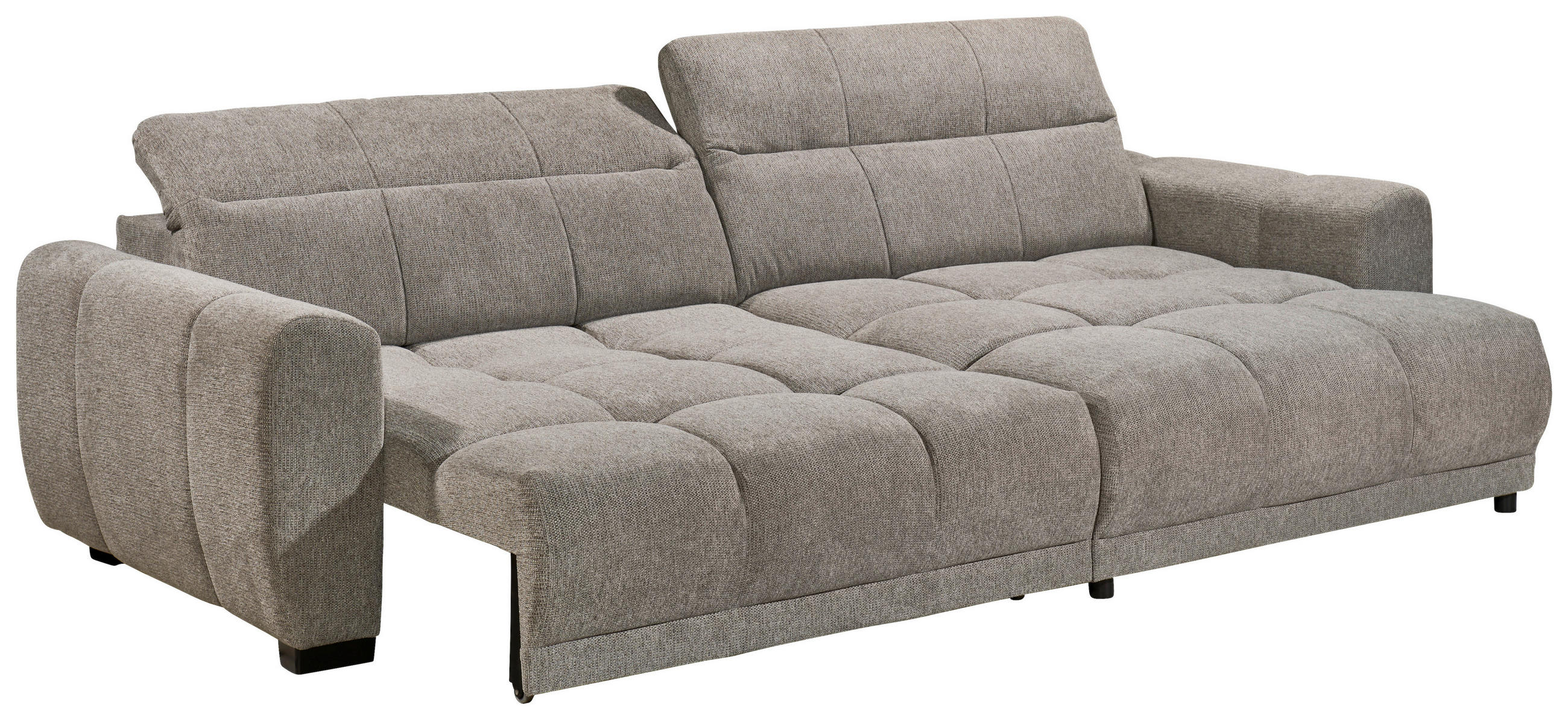 Thumbnail - Livetastic Ecksofa Hunter, Taupe, Textil, 3-Sitzer, Ottomane rechts, L-Form, 297x170 cm, Made in EU, Rücken echt, Armtei...