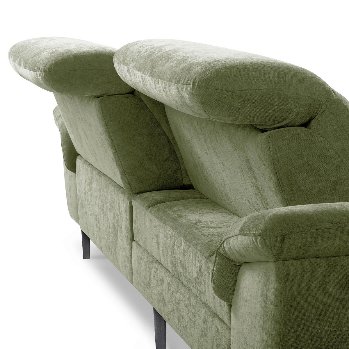 ECKSOFA  Webstoff Grün  - Schwarz/Grün, Design, Textil/Metall (195/268cm) - Livetastic