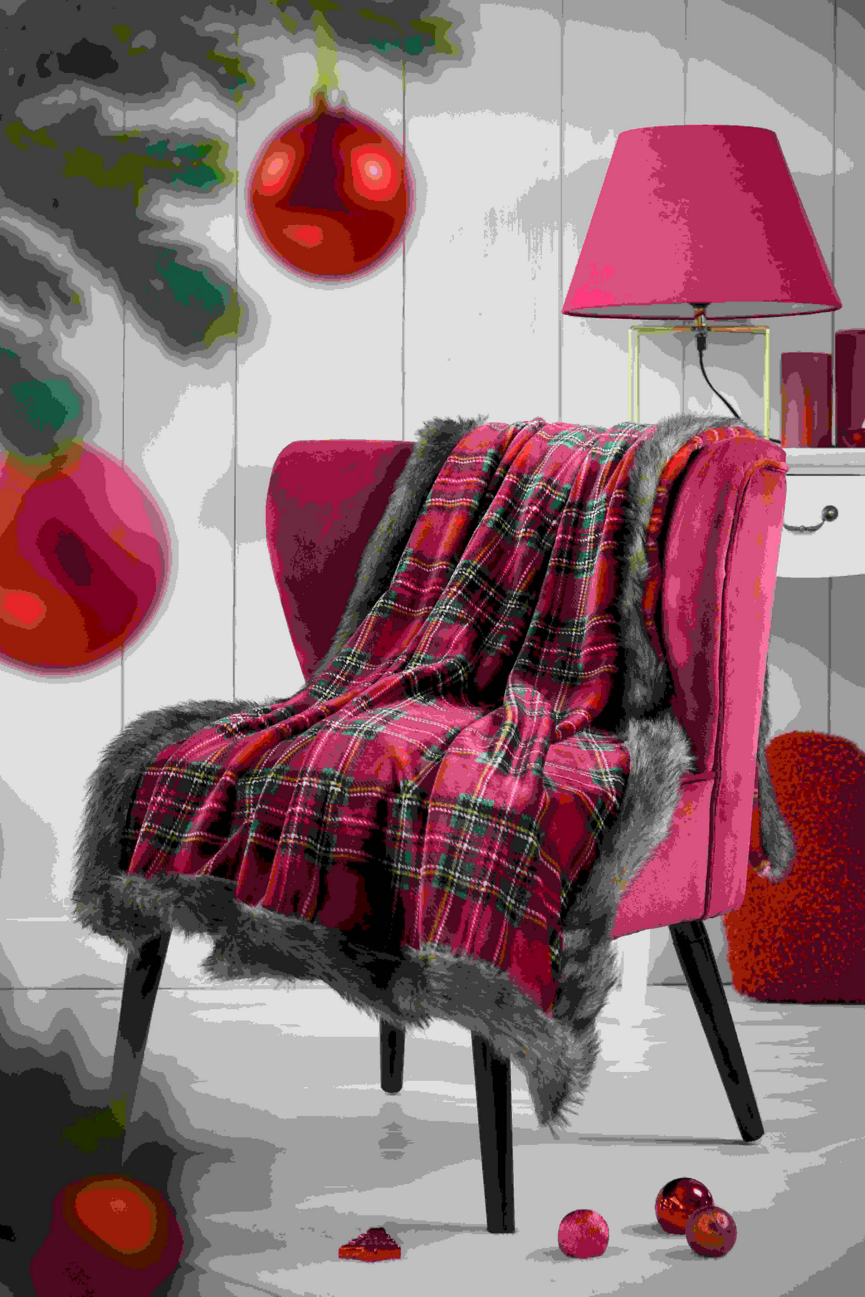 TANKA ODEJA KLAUS 130/160 cm zelena, rdeča - rdeča/zelena, Konvencionalno, tekstil (130/160cm) - X-Mas