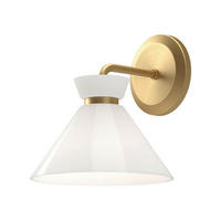 WANDLEUCHTE   - Goldfarben, KONVENTIONELL, Glas/Metall (22,2/20,3/21,8cm) - Elstead Lighting