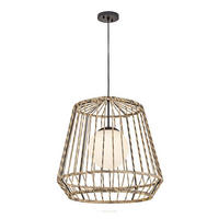 HÄNGELEUCHTE Hinkley 57,5/61 cm  - Schwarz, Design, Holz/Metall (57,5/61cm) - Elstead Lighting
