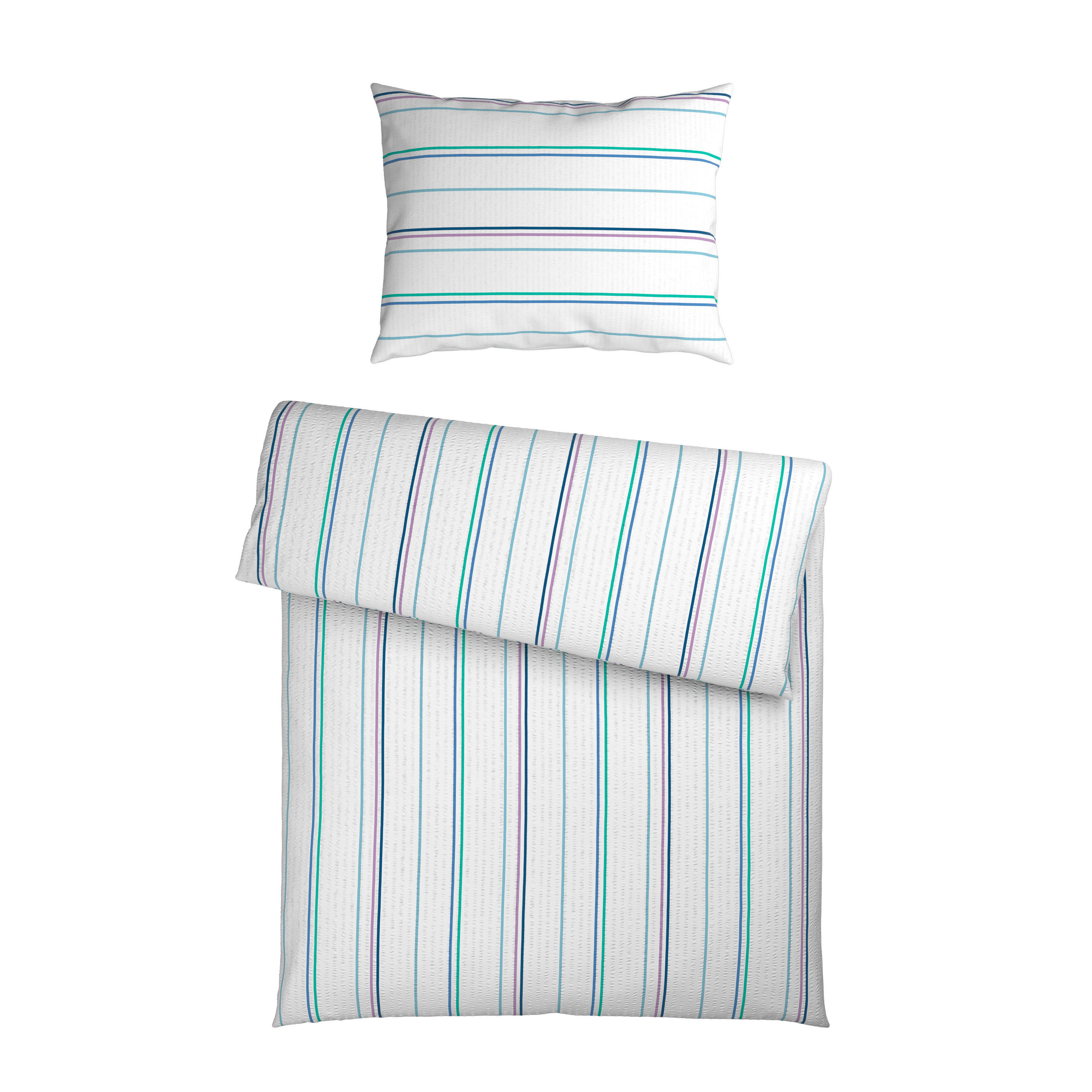 BETTWÄSCHE Mavie Seersucker 140/200 cm  - Multicolor, KONVENTIONELL, Textil (140/200cm) - Esposa