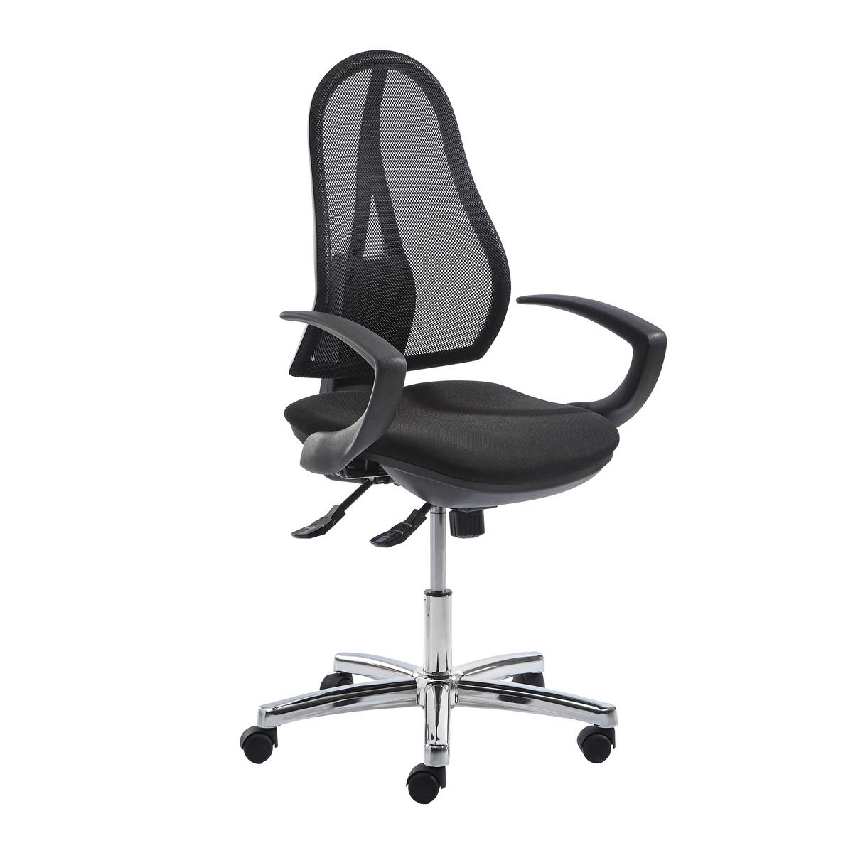 DREHSTUHL  in Netzbespannung Schwarz  - Schwarz, Design, Kunststoff/Textil (48/103-111/48cm) - Topstar