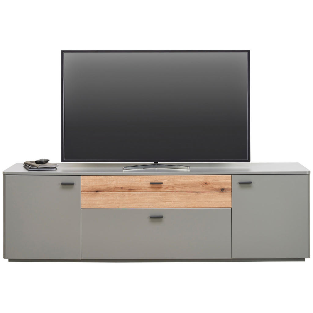 Thumbnail - Stylife Lowboard, Grau, Eiche, Holzwerkstoff, 2 Fächer, 2 Schubladen, 180x55x50 cm, Beimöbel erhältlich, stehend, Wohnzi...