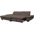 ECKSOFA in Mikrofaser Hellbraun  198/290 cm  - Hellbraun/Schwarz, Design, Textil/Metall (198/290cm) - Xora