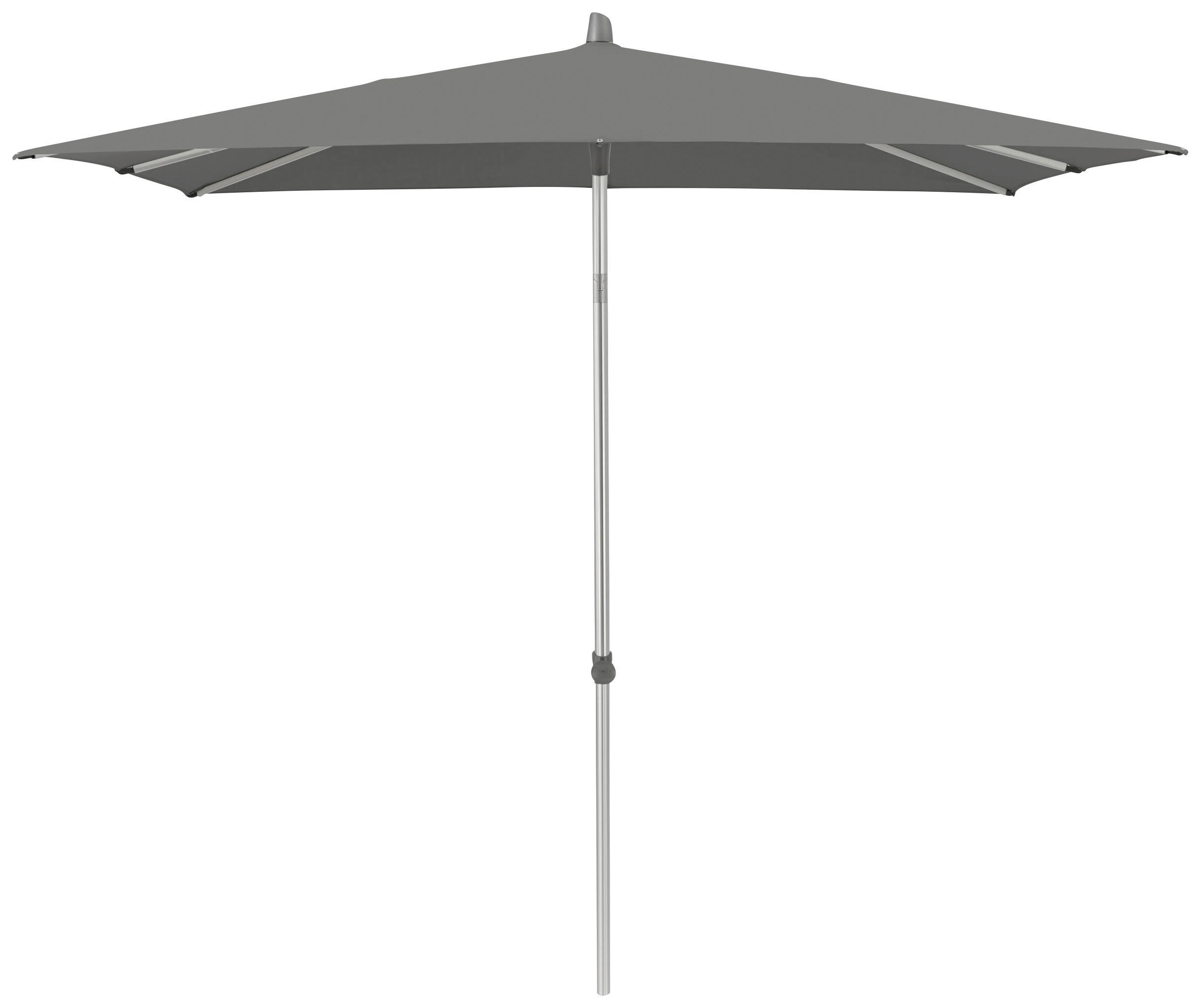 SONNENSCHIRM 210x150 cm Anthrazit  - Anthrazit/Silberfarben, Basics, Textil/Metall (210/150cm) - Glatz