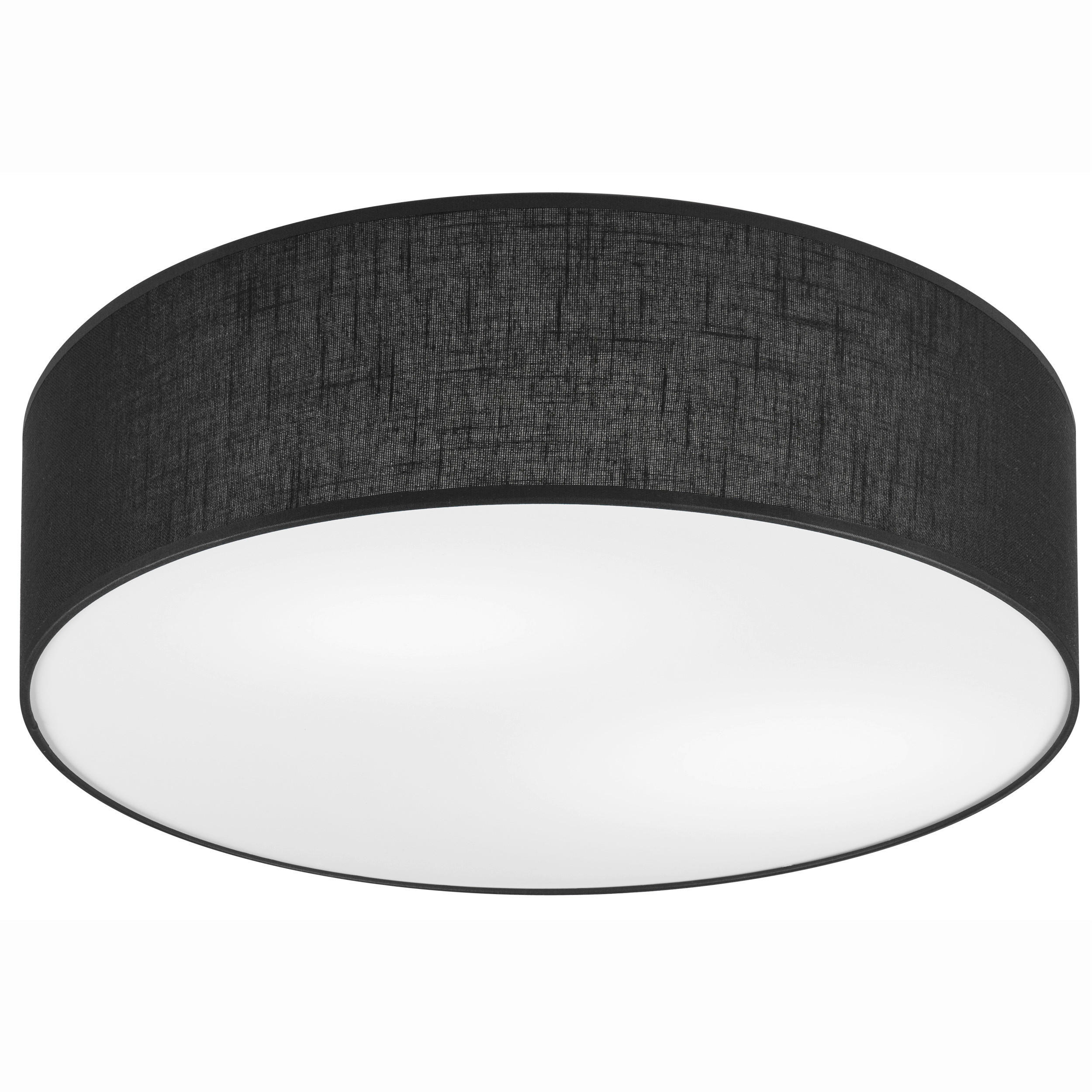DECKENLEUCHTE ESTELLE 13/45/13 cm   - Schwarz Hochglanz, Basics, Textil (13/45/13cm)