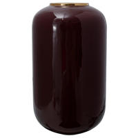 VAS  - bordeaux/guldfärgad, Trend, metall (24/24/50cm) - Kayoom