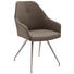 STUHL in Metall, Textil Taupe, Edelstahlfarben - Taupe/Edelstahlfarben, Design, Textil/Metall (55/88/62cm) - Novel STUHL in Metall, Textil Taupe, Edelstahlfarben - Taupe/Edelstahlfarben, Design, Textil/Metall (55/88/62cm) - Novel