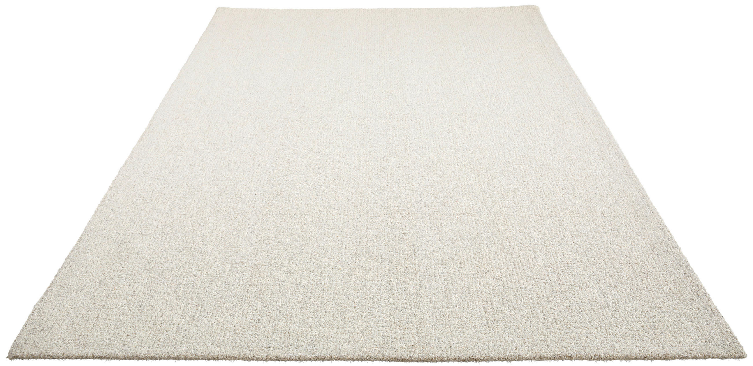 Thumbnail - Novel Wollteppich, Beige, Textil, Uni, rechteckig, 130x190 cm, Care & Fair, AZO-frei, Handmade in India, in verschiedene...