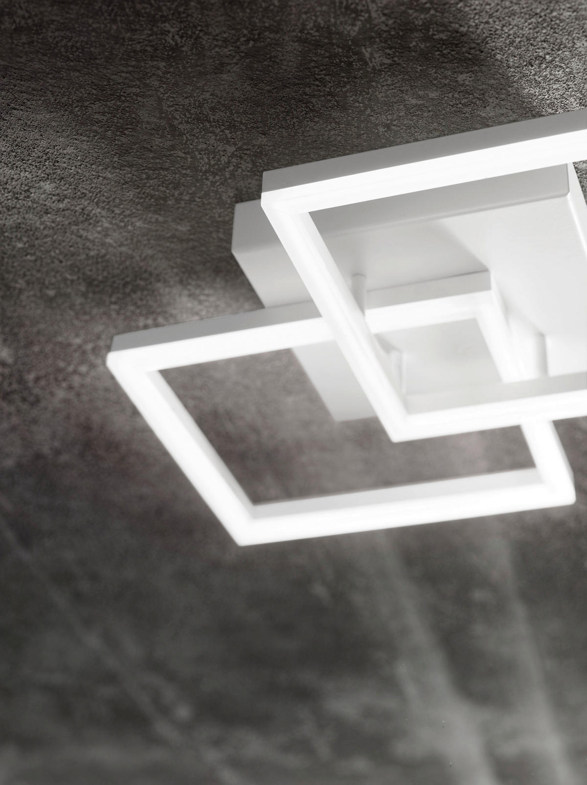 LED-DECKENLEUCHTE 45/45/10 cm   - Weiß, Design, Kunststoff/Metall (45/45/10cm) - Fabas Luce