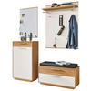 GARDEROBE 5-teilig  in 160/195/40 cm  - Eichefarben/Anthrazit, Design, Holz/Holzwerkstoff (160/195/40cm)