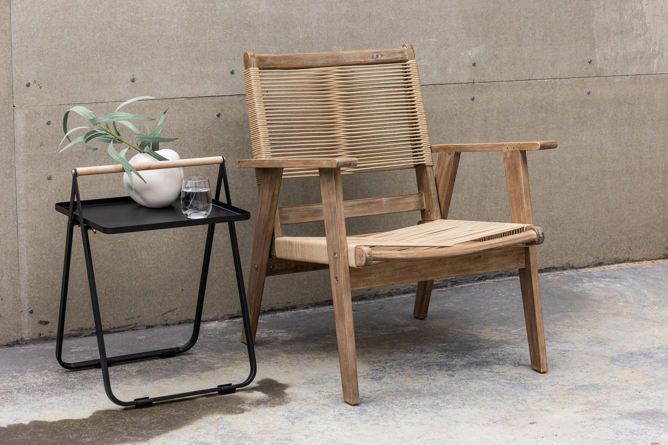 LOUNGESESSEL Braun Akazie  - Braun, KONVENTIONELL, Holz/Textil (68/88/72cm) - Gardenson