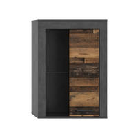 VITRINEAnthrazit, Naturfarben  - Anthrazit/Schwarz, Design, Glas/Holzwerkstoff (86/60/35cm) - MID.YOU