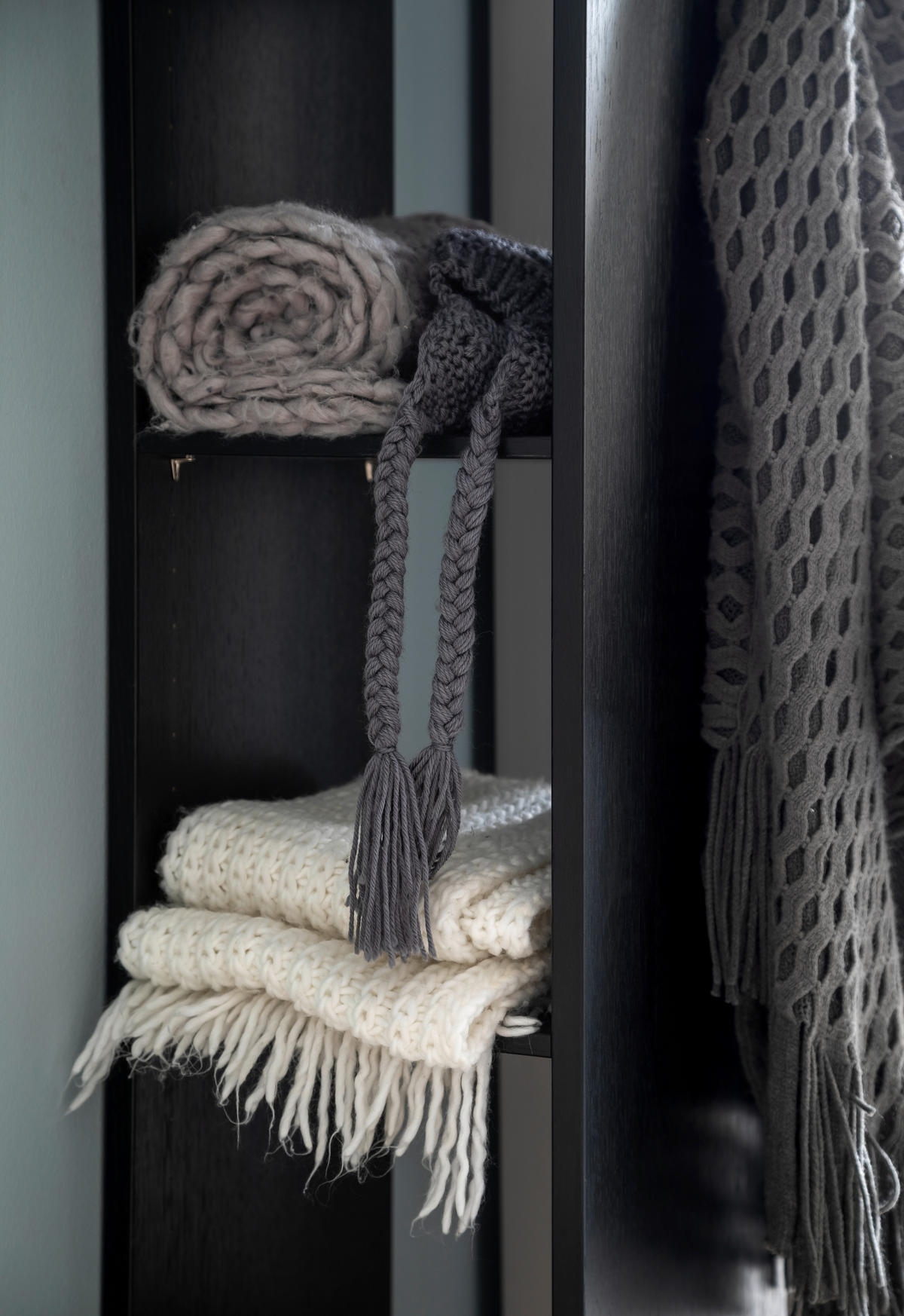GARDEROBE 4-teilig  in 200/198/29 cm  - Eichefarben/Grau, Design, Holz/Holzwerkstoff (200/198/29cm) - Moderano