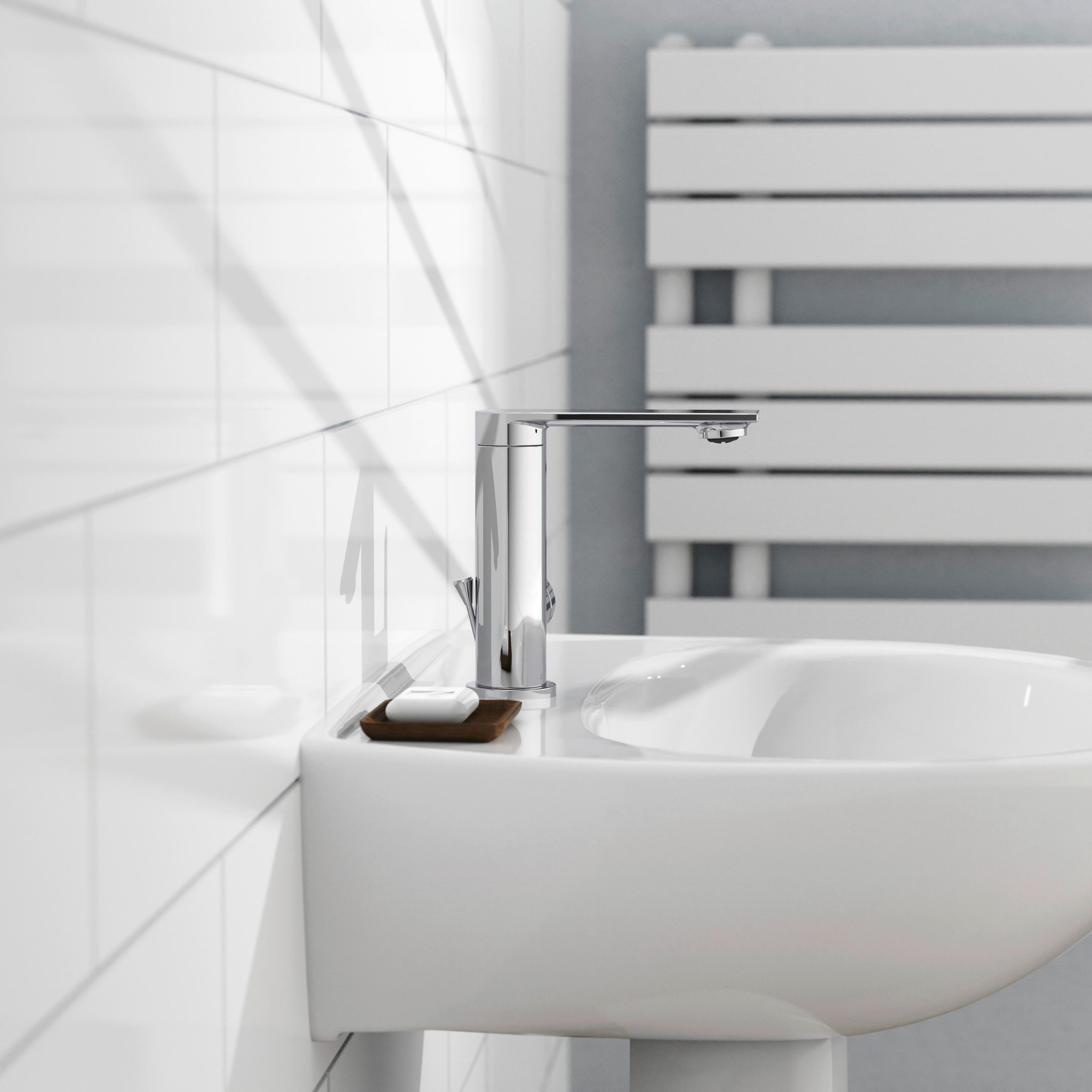 WASCHTISCHARMATUR 32410  - Chromfarben, Basics, Metall (5,5/17/17,5cm) - Schütte