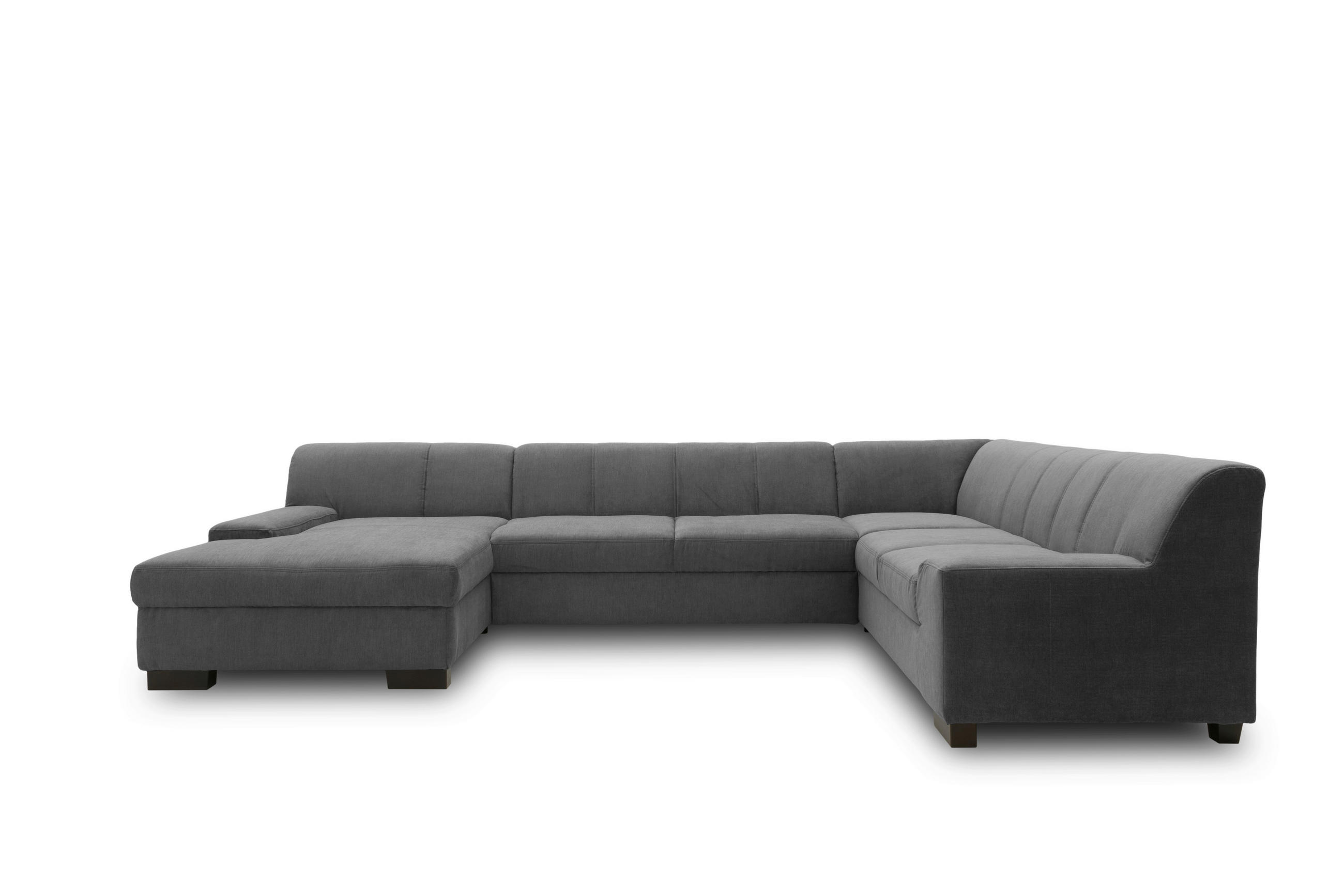 WOHNLANDSCHAFT  in Webstoff Anthrazit  - Wengefarben/Anthrazit, Design, Holz/Textil (153/328/212cm) - MID.YOU