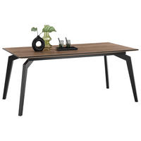 ESSTISCH 200/100/76 cm Nachbildung  Metall, Holzwerkstoff in verschiedenen Größen erhältlich, Variantenauswahl rechteckig Braun, Schwarz  - Schwarz/Braun, Trend, Holzwerkstoff/Metall (200/100/76cm) - SetOne by Musterring