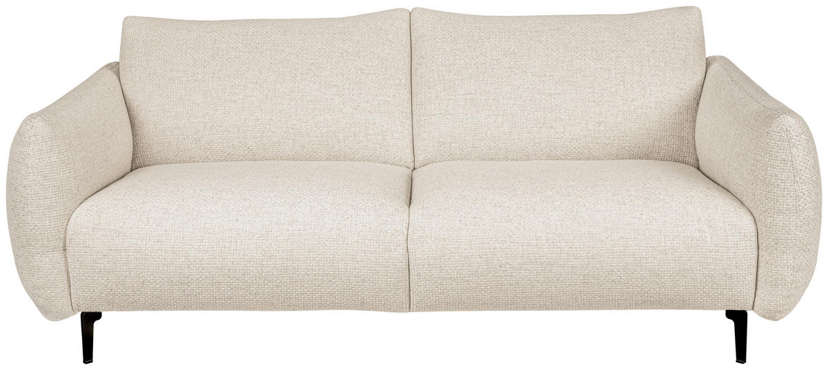 2,5-SITS SOFFA i beige  - beige/svart, Design, metall/trä (191/75/96cm) - Best Price