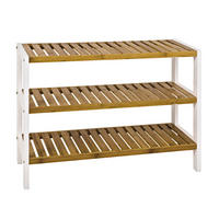 REGAL Bambus massiv Naturfarben, Weiß  - Weiß/Naturfarben, Design, Holz/Holzwerkstoff (70/54/26cm)
