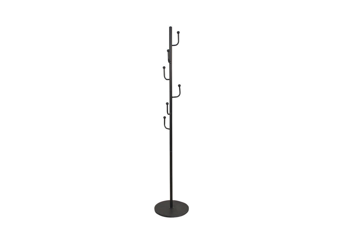 GARDEROBENSTÄNDER in Schwarz   - Schwarz, Design, Stein/Metall (35/35/170cm) - MID.YOU