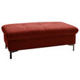 HOCKER in Textil Rot  - Rot/Schwarz, Design, Textil (124/46/68cm) - Xora